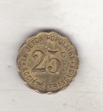 bnk mnd Franta 25 centimes - Le jeton populaire