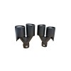 Ornament toba dubla negru mat dreapta / stanga intrare 60mm Cod: 7100417M Automotive TrustedCars, Oem