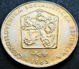 Cumpara ieftin Moneda 2 COROANE - RS CEHOSLOVACIA, anul 1983 *cod 1624 = luciu de batere, Europa