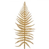 Crenguță Decorativă Crăciun, Ferigă, Tulpină Lungă, Frunze Aurii, 71 cm