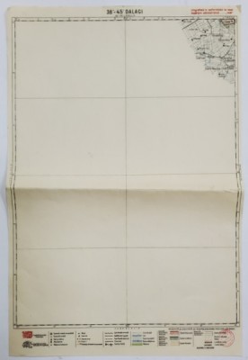 HARTA ZONEI DALAGI , LITOGRAFIE DE M.D. MOLDOVEANU , 1936, POLICROMA foto