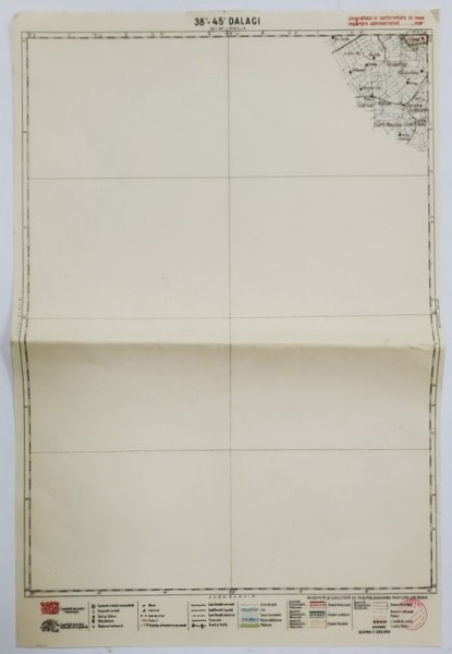 HARTA ZONEI DALAGI , LITOGRAFIE DE M.D. MOLDOVEANU , 1936, POLICROMA