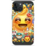 Husa personalizata pentru apple iphone 15, magsafe atasare magnetica, antisoc, emoji baby face