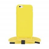 Husa pentru iPhone 6 / 6S - Techsuit Crossbody Lanyard - Yellow