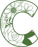 Cumpara ieftin Sticker decorativ, Litera C, Verde, 72 cm, 7484ST-1, Oem