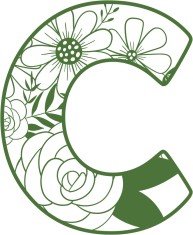 Sticker decorativ, Litera C, Verde, 72 cm, 7484ST-1 foto