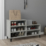 Pantofar, gri beton, 102x36x60 cm, lemn prelucrat, vidaXL