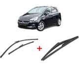 Cumpara ieftin Set 3 stergatoare OPEL CORSA E (X15) 2014-2019, pentru parbriz si luneta, Valeo Silencio