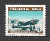 Polonia.1988 70 ani Independenta-Avion MP.218, Nestampilat