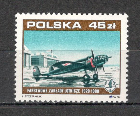 Polonia.1988 70 ani Independenta-Avion MP.218