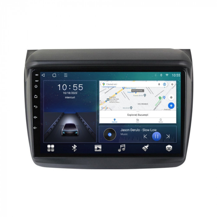 Navigatie dedicata cu Android Mitsubishi L200 2005 - 2015, 2GB RAM, Radio GPS