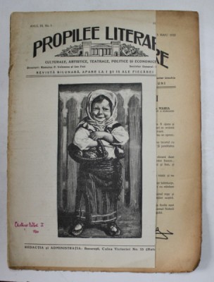 PROPILEE LITERARE , REVISTA BILUNARA , ANUL III , NR. 5 , 15 MAI , 1928 foto