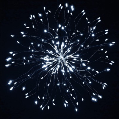 (DL) Instalatie lumina decorativa STAR cu 100 LED-uri, diametru 40cm, telecomanda, iluminare alba foto