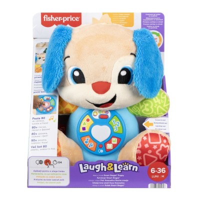 Fisher price catel interactiv cu urechi albastre rade si invata foto