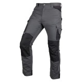 Pantaloni de lucru XL din canvas cu &icirc;ntarituri Cordura, gri-negru