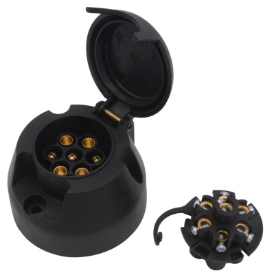 Priza remorca auto BestAutoVest 12V, 7 pini, PVC, N-Type, 1 buc AutoDrive ProParts foto