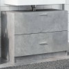 Gossi dulap de chiuveta, gri beton, 78x37x59 cm, lemn prelucrat