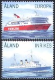 Aland (Finlanda) 2009 - Feriboturi, vapoare, navigație, transport, serie neuzata