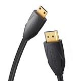 Cablu video Vention, HDMI(T) -miniHDMI(M), 1.5m, rezolutie maxima 4K la 30Hz, conectori auriti, cupru, dublu sens,invelis PVC, negru, &quot;VAA-D02-B150&quot; (