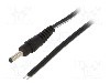 Cablu alimentare DC, cabluri, DC 3,5/1,3 mufa, negru, 1,5m, WEST POL - P13-TT-T050-150BK
