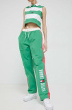 Cumpara ieftin Tommy Jeans pantaloni de trening culoarea verde, modelator