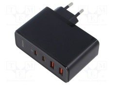 Alimentator BASEUS 5-20V 5A USB C și USB A, &icirc;ncărcare rapidă PD 3.0, 100W, GaN, negru