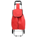 vidaXL Cărucior de cumpărături cu roți, roșu, 35 L