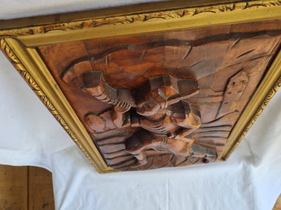 Tablou din lemn sculptat foto