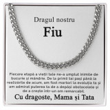 Lantisor, cu mesaj pentru fiu, de la tata si mama