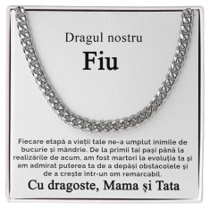 Lantisor, cu mesaj pentru fiu, de la tata si mama foto