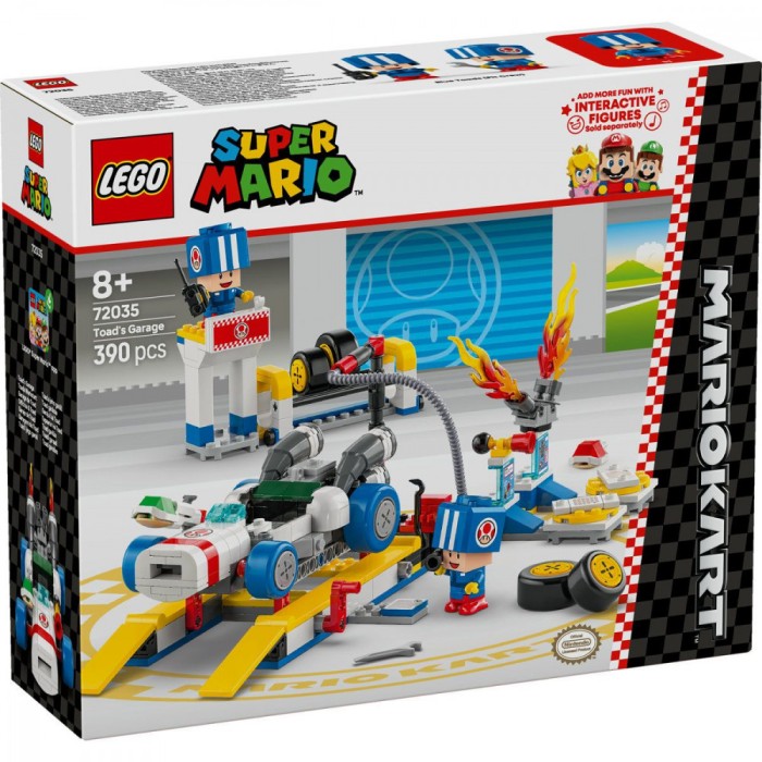 LEGO SUPER MARIO MARIO KART GARAJUL LUI TOAD 72035
