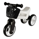 Bicicleta fara pedale cu cosulet pentru ghidon, 2 in 1, 18+ luni, pneuri si manere de cauciuc, 4 nivele de reglaj pe inaltime, Funny Wheels Rider Supe