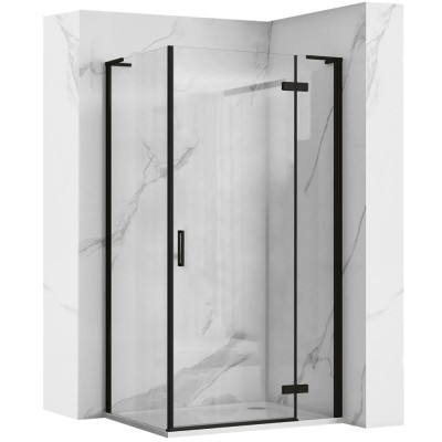 Cabina dus REA Hugo Black 90x80 foto