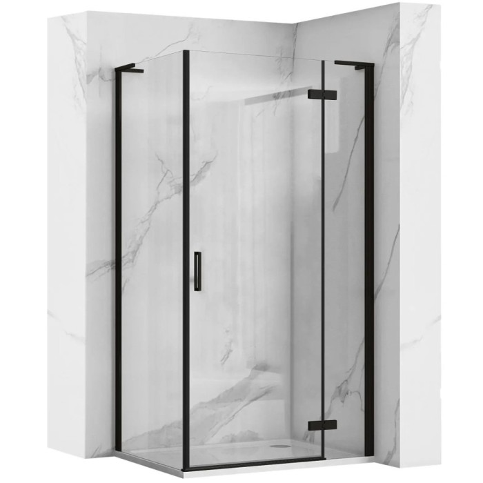 Cabina dus REA Hugo Black 90x80
