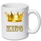 Cana alba personalizata &quot;KING&quot;, INOVATIX&reg;. 330ml