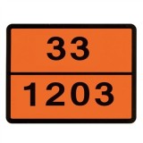 PLACA ADR 33-1203 30X40 CM PETROL HICO 64797