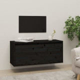 Dulap de perete, negru, 80x30x35 cm, lemn masiv de pin GartenMobel Dekor, vidaXL