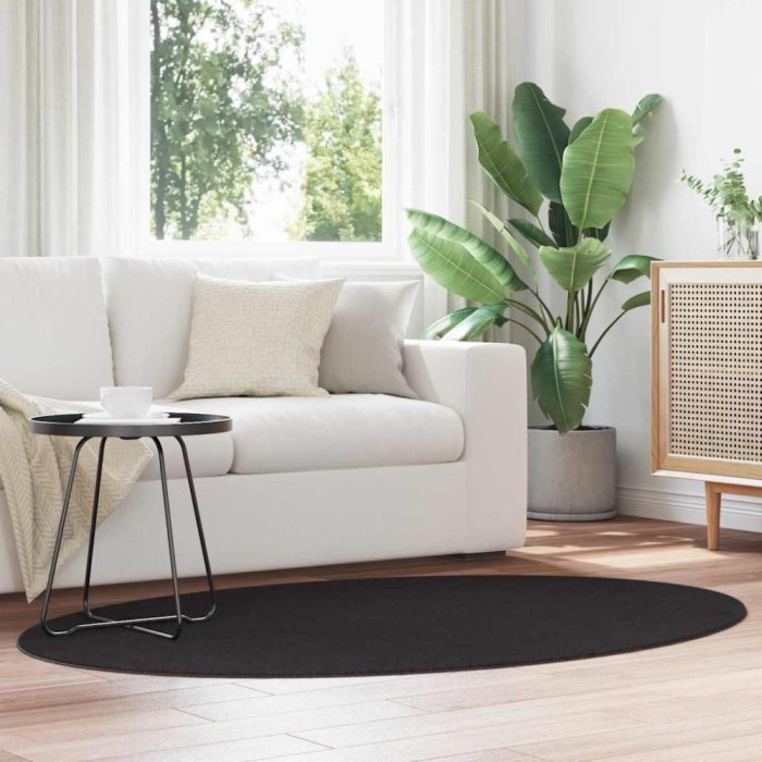 vidaXL Covor Negru 120 x 170 cm Poliester