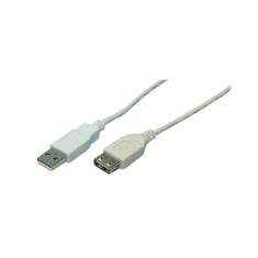 CABLU USB LOGILINK prelungitor, USB 2.0 (T) la USB 2.0 (M), 5m, gri, &quot;CU0012&quot; (timbru verde 0.18 lei)