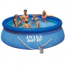 Piscina Easy Set Intex 28142NP, 396 x 84 cm, pompa de filtrare