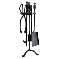 Set accesorii semineu, suport cu 4 piese, 60&nbsp;cm&nbsp; GartenVIP DiyLine