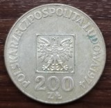 Moneda argint - 200 Zlotych 1974 - Aniversare Republica, Europa