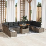 Cumpara ieftin Set de canapele pentru grădină 11 pcs Gri Rattan poli