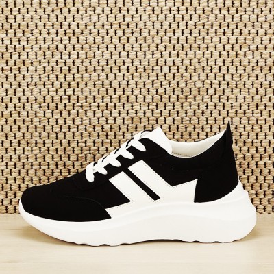 Sneakers alb negru Calista M2 foto