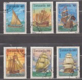 A12 S5 3 - Timbre foarte vechi - Tanzania - corabii, Transporturi, Stampilat