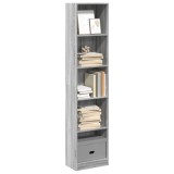 vidaXL Bibliotecă, gri sonoma, 40x24x176 cm, lemn prelucrat 857797