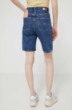 Tommy Jeans pantaloni scurți femei, uni, high waist DW0DW17634