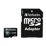 Card de memorie Verbatim MicroSDXC PRO, 64GB, Class 10 + Adaptor