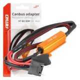 Rezistor CANBUS pentru becuri LED H7 50W 6O 12V, mufa H7 plug and socket, carcasa aluminiu, pentru faruri principale si proiectoare ceata, AMiO 04089