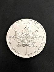 Maple Leaf 1995 CANADA MONEDA LINGOU ARGINT PUR - UNCIE foto